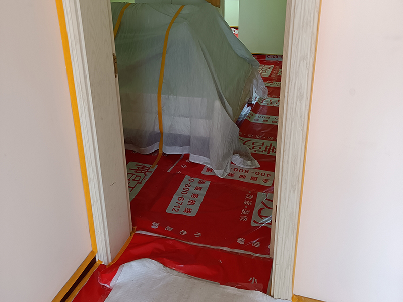 北京中海紫御公馆复式楼局部翻新 地面家具成品保护 厨卫重装